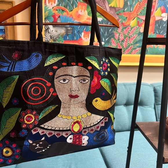 Bags | Digitally Embroidered Oversized Mexican Tote | Poshmark